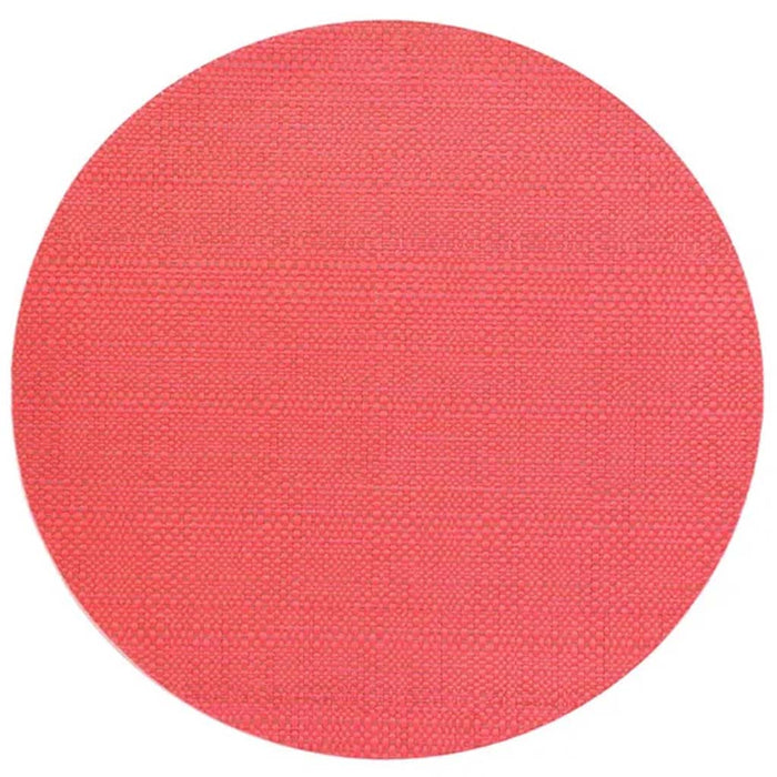 Trace Bsktwve Rnd Placemat Red, 14in D