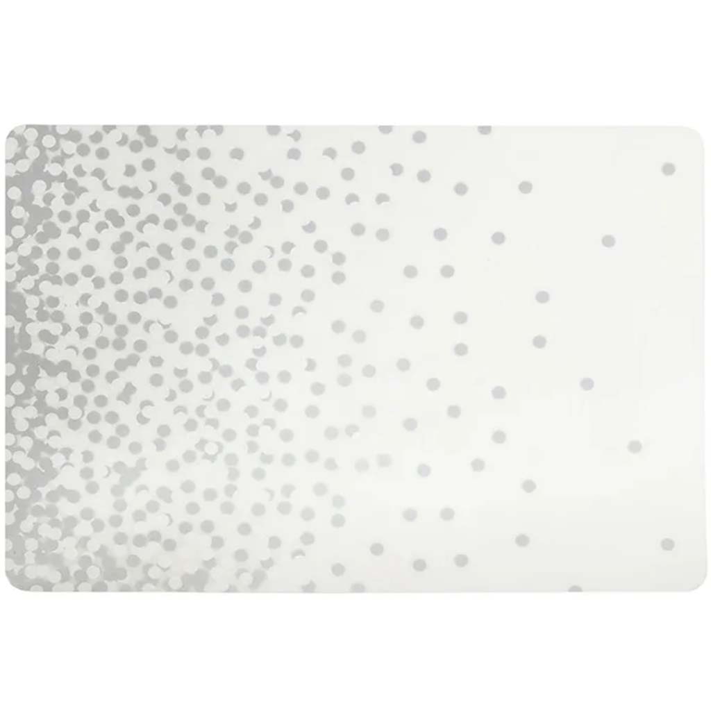 Confetti Soft Touch Placemat Silver, 13in x 18in