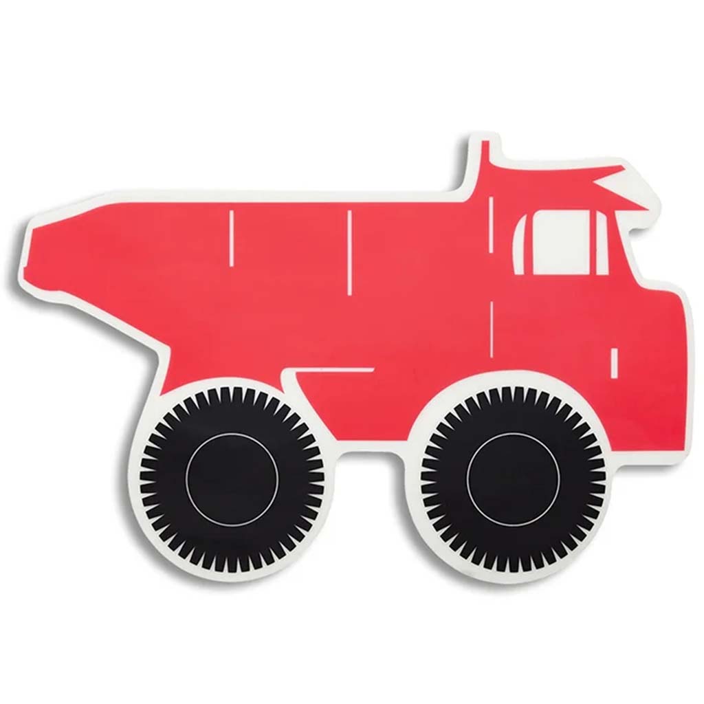 Truck Kiddo Die Cut Soft Touch Placemat Red, 12in x 17in