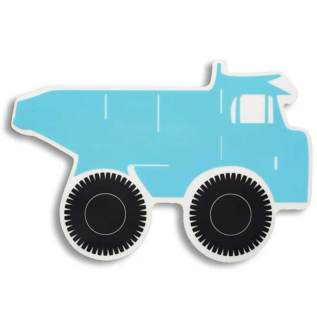 Truck Kiddo Die Cut Soft Touch Placemat Blue, 12in x 17in