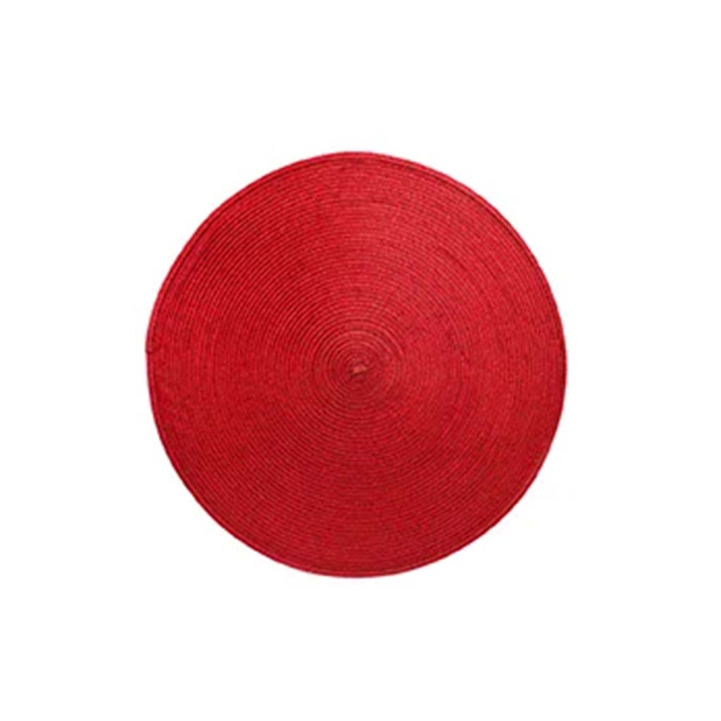 Rotunda Woven Placemat Red, 15in D