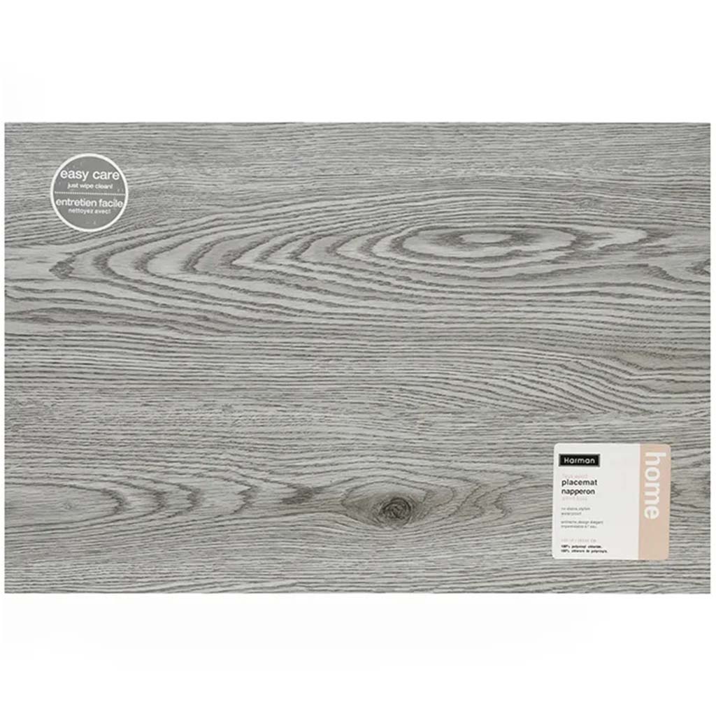 Faux Wood Placemat Ash, 12in x 18in