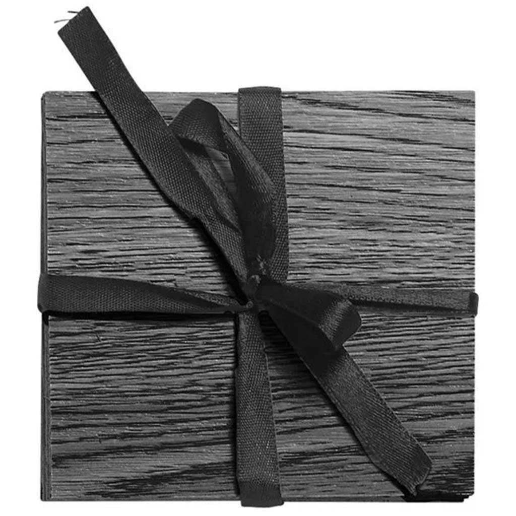 Faux Wood Coaster Set of 6 Slate