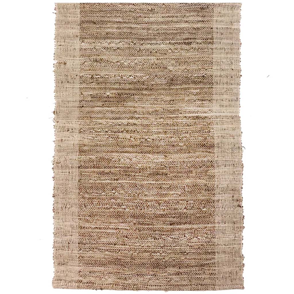 Natural Bold Stripe Table Runner Brown, 13in x 72in