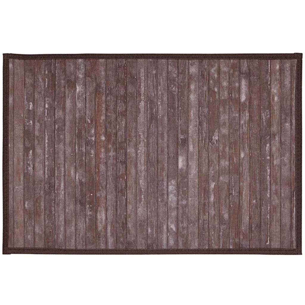 Weathered Bamboo Placemat Brown, 12in x 18in