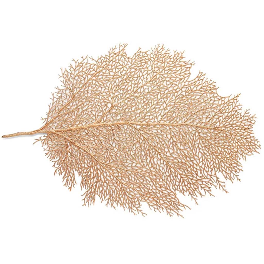 Metallic Leaf Placemat Copper Medium, 12in x 18in