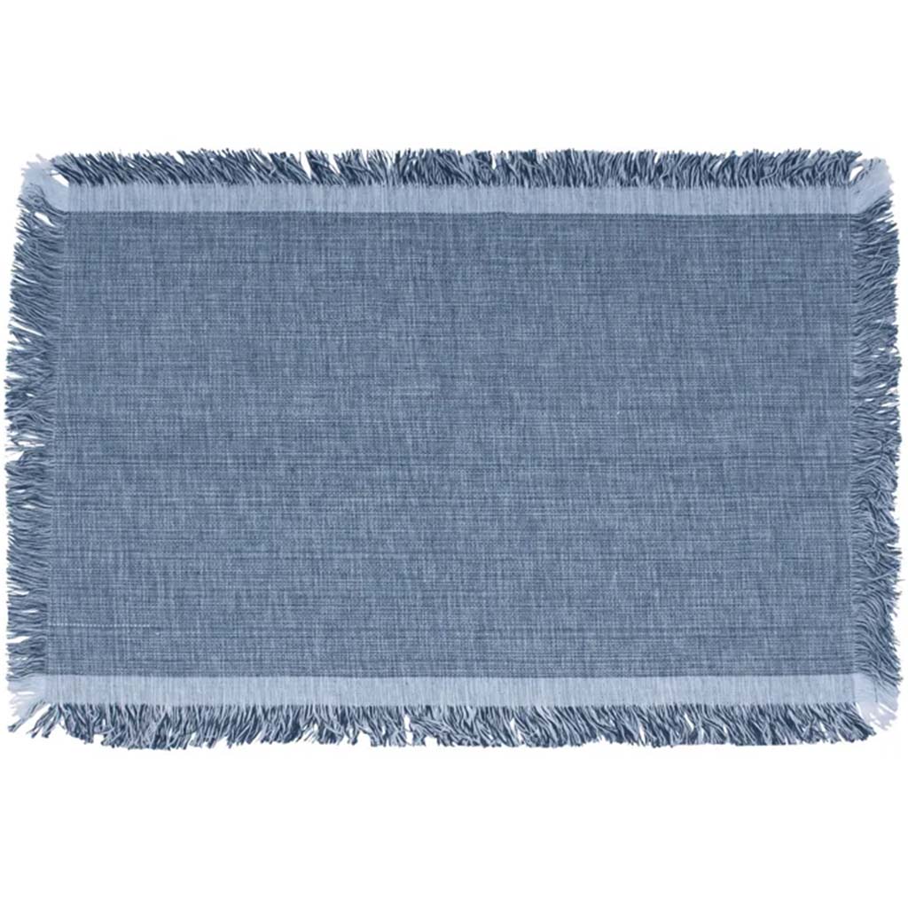 Fringe Placemat Navy, 13in x 19in
