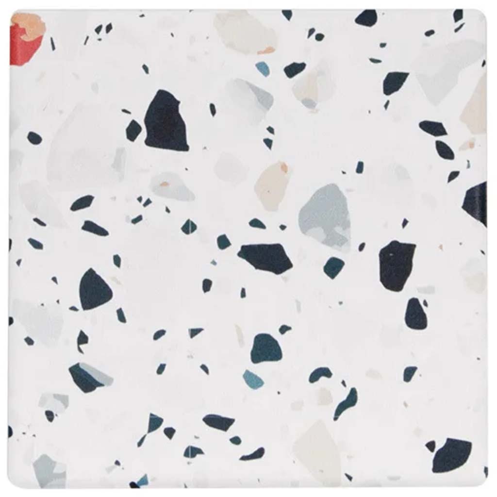 Terrazzo Printed Ceramic Coaster Set of 6 Multi