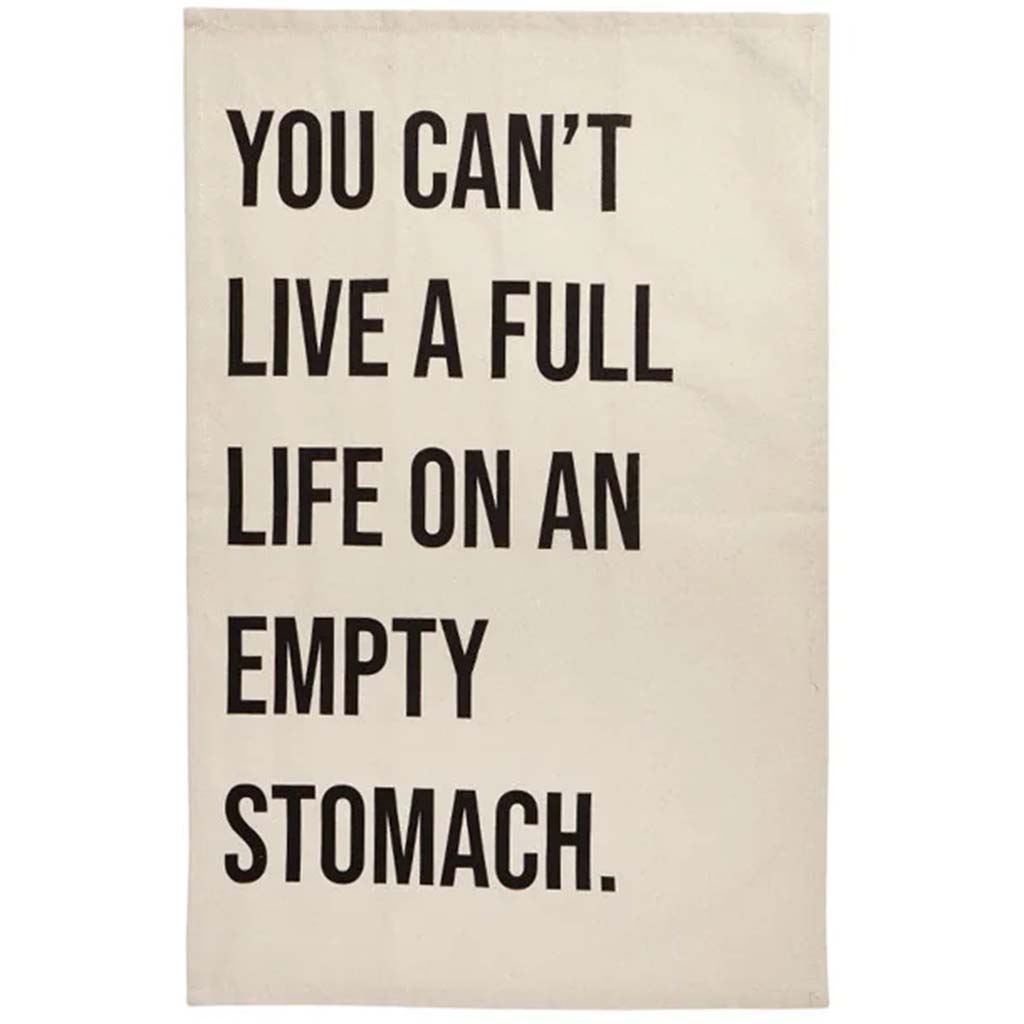 You Can't Live Single Kitchen Towel Black, 18in x 26in