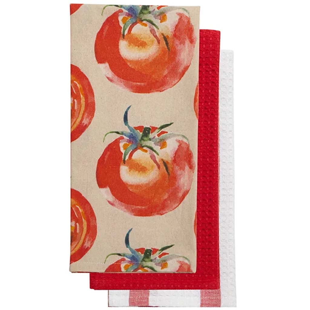 Tomato Kitchen Towel Set of 3 Tomato, 18in x 26in