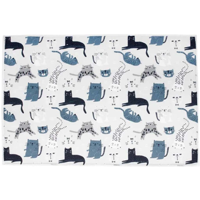 Cats Printed Drying Mat Multi, 15in x 20in
