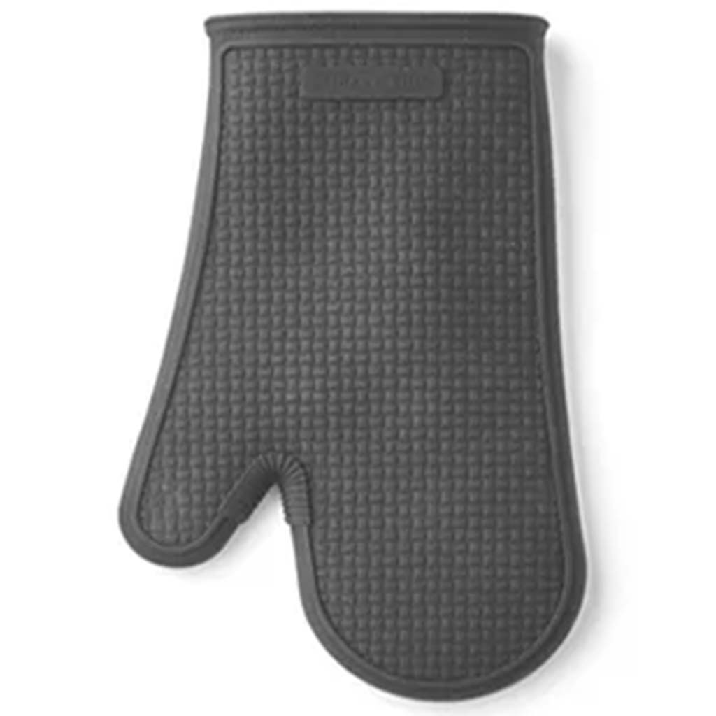 Textured Silicone Oven Mitt Black, 7in x 12in