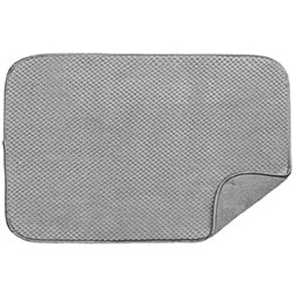 Luxe Plush Drying Mat Grey, 15in x 20in