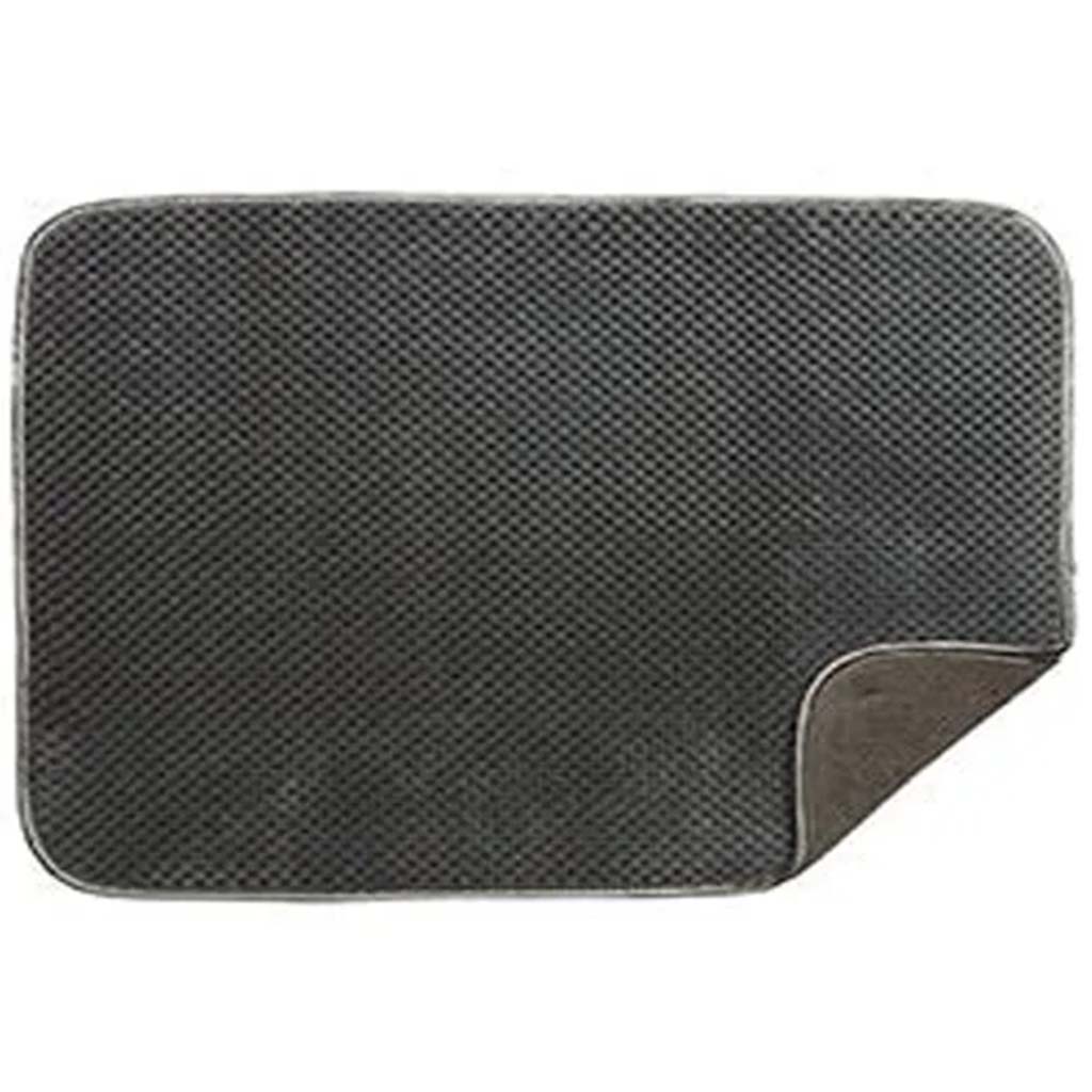 Luxe Plush Drying Mat Charcoal, 15in x 20in