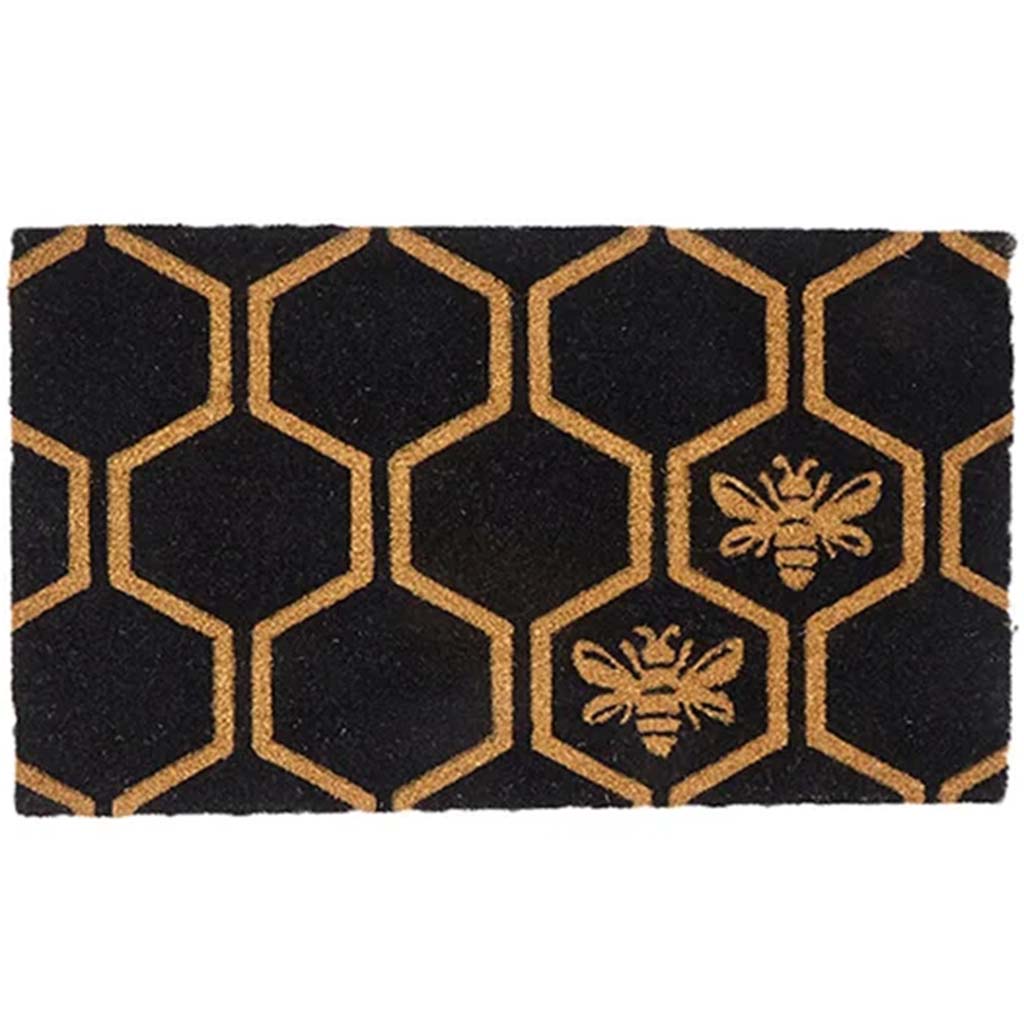 Bee Printed Coir Mat Multi, 18in x 30in