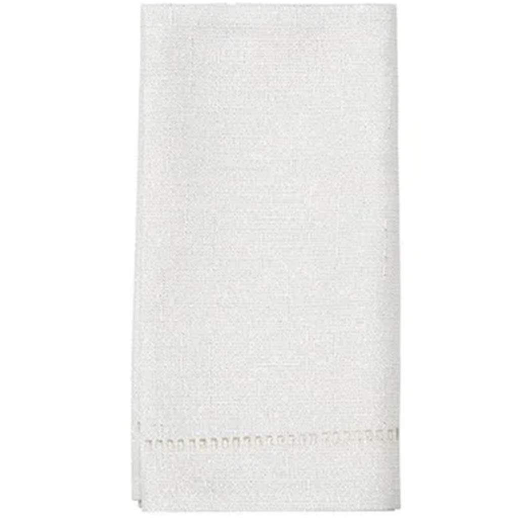 Lurex Hemstitch Napkin Set of 4 Ice, 18in x 18in