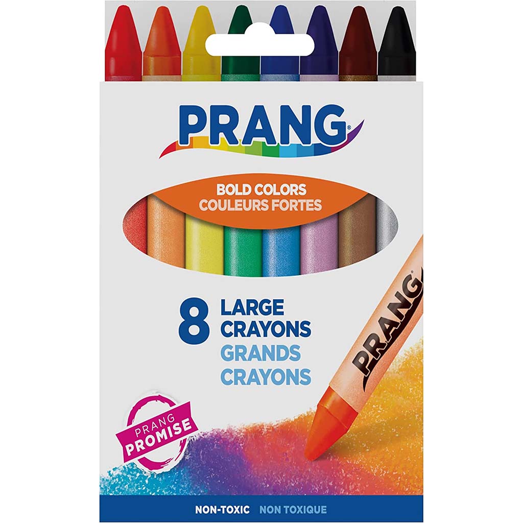 Prang Crayons Large Assorted Colors, 8-Set