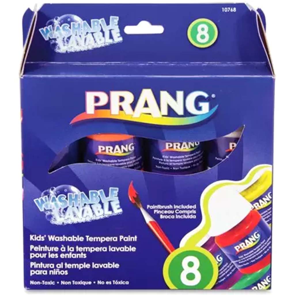 Prang Washable Tempera Paint Set, 25ml - 8 Color-Set