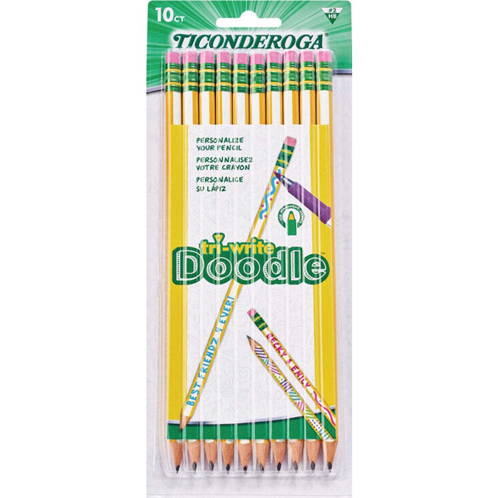 Ticonderoga Doodle #2 Soft Pencil Yellow 10ct