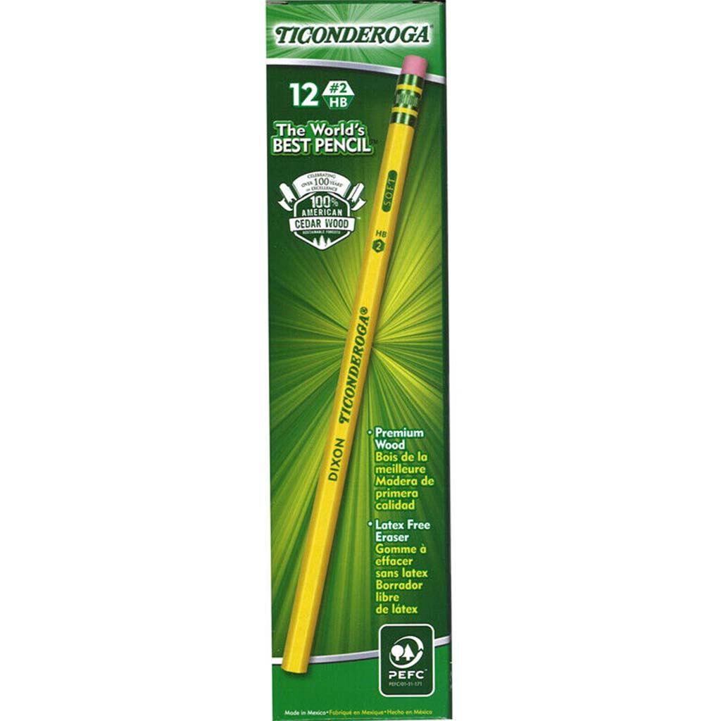 Ticonderoga #2 Soft Pencil Yellow 12ct