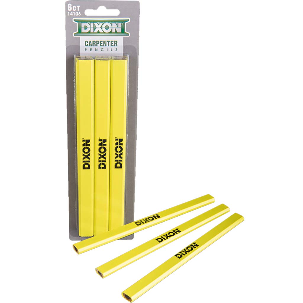 Dixon Carpenter Pencil Safety Green 6ct