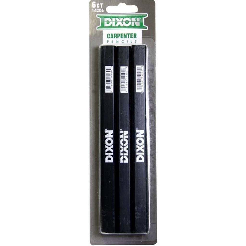 Dixon Carpenter Pencil Medium Black 6ct