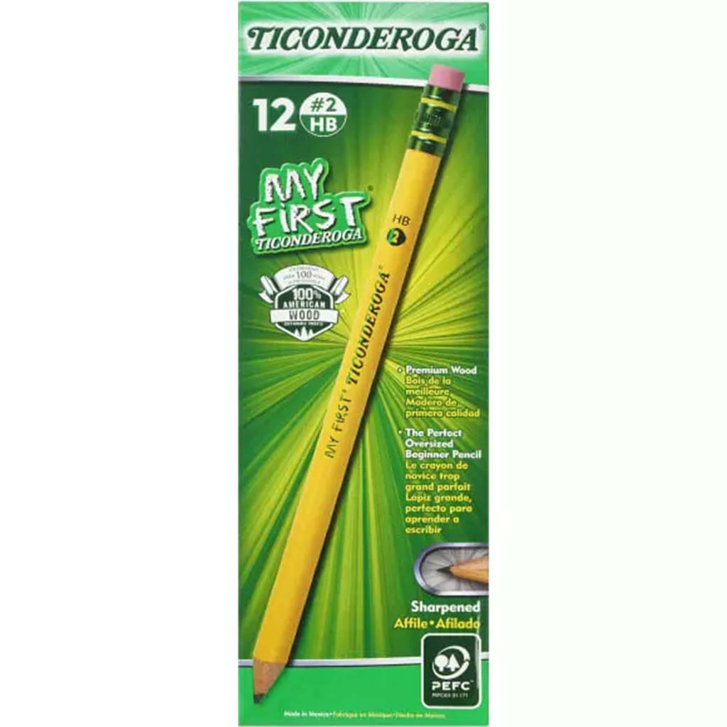 Ticonderoga My First #2 Soft Pencil Yellow 12ct