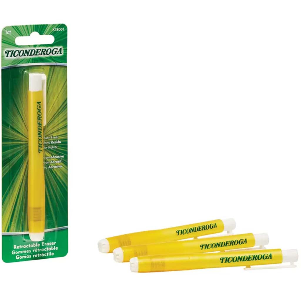 Ticonderoga Retractable Vinyl Eraser White