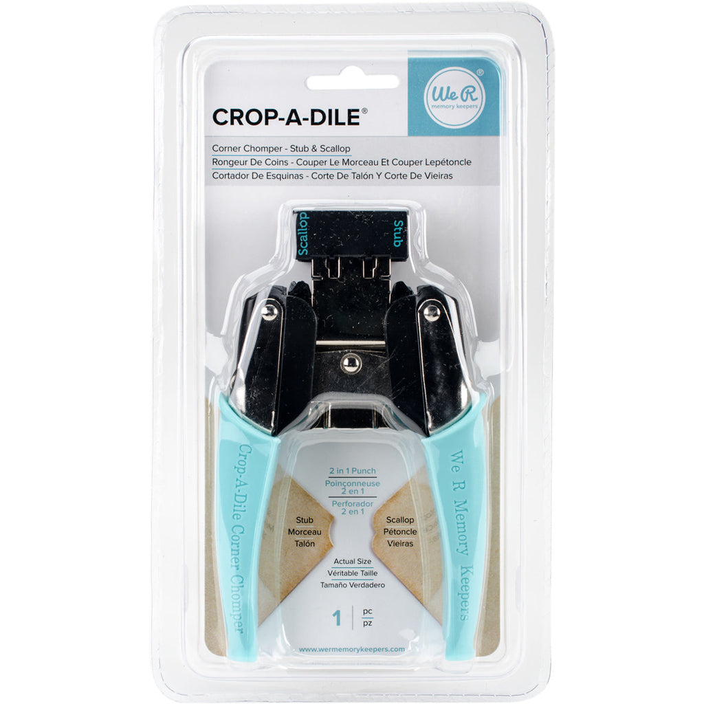 We R Memory Keepers Crop-A-Dile Corner Chomper Tool-Stub &amp; Scallop