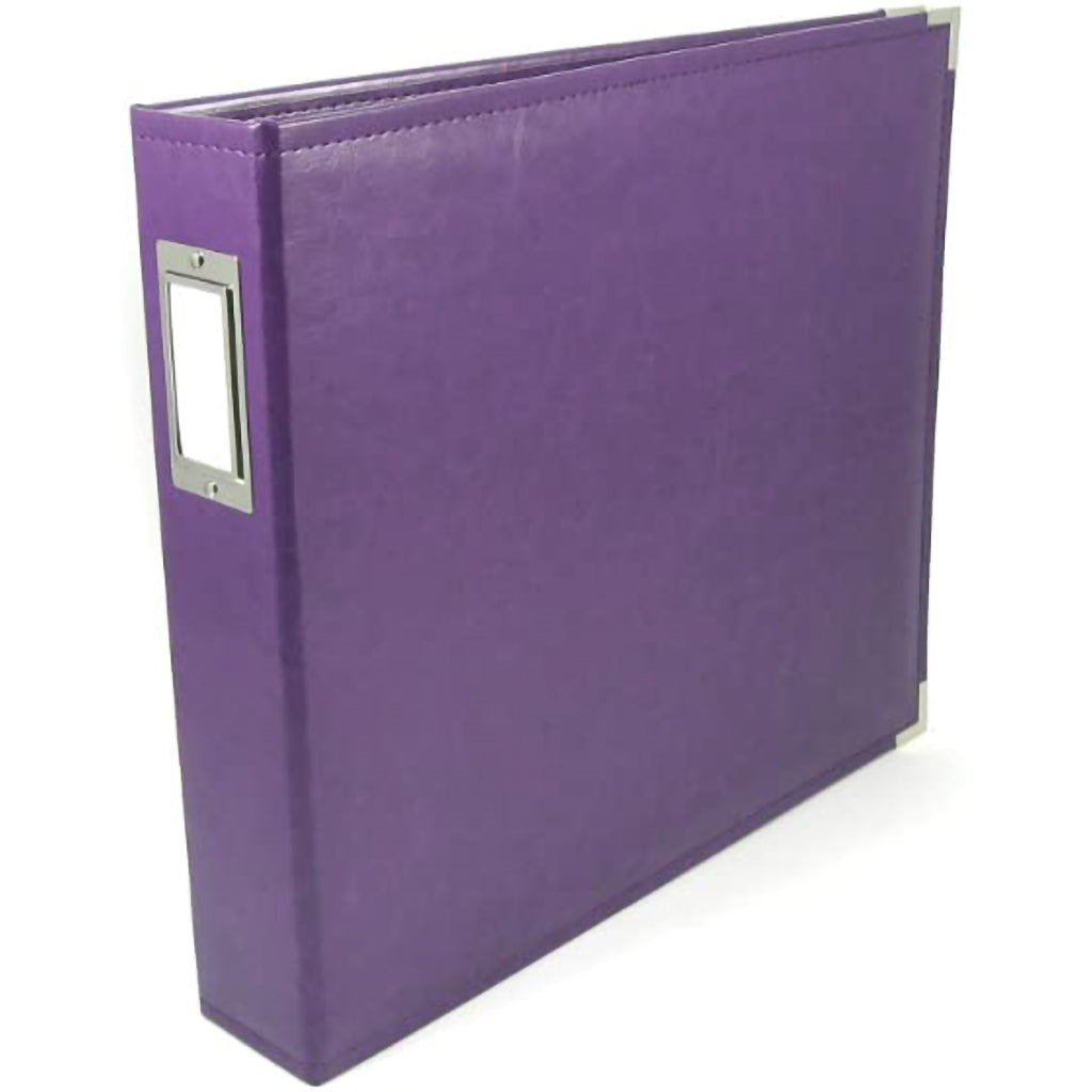 We R Memory Keepers Classic Leather D-Ring Album 12in x 12in, Grape Soda