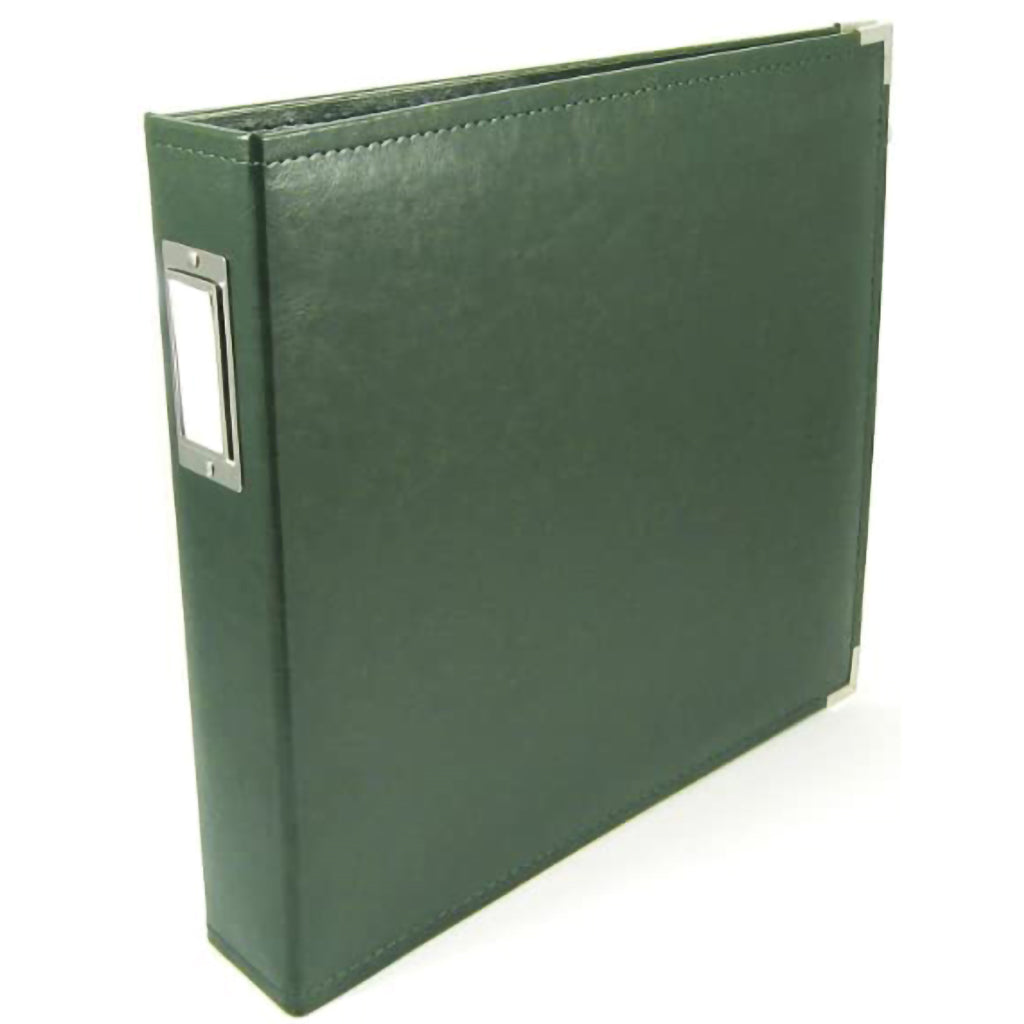 We R Memory Keepers Classic Leather D-Ring Album 12in x 12in, Forest Green