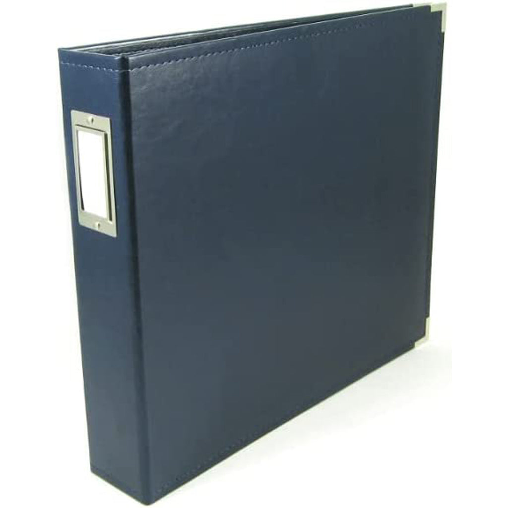 We R Memory Keepers Classic Leather D-Ring Album 12in x 12in, Navy