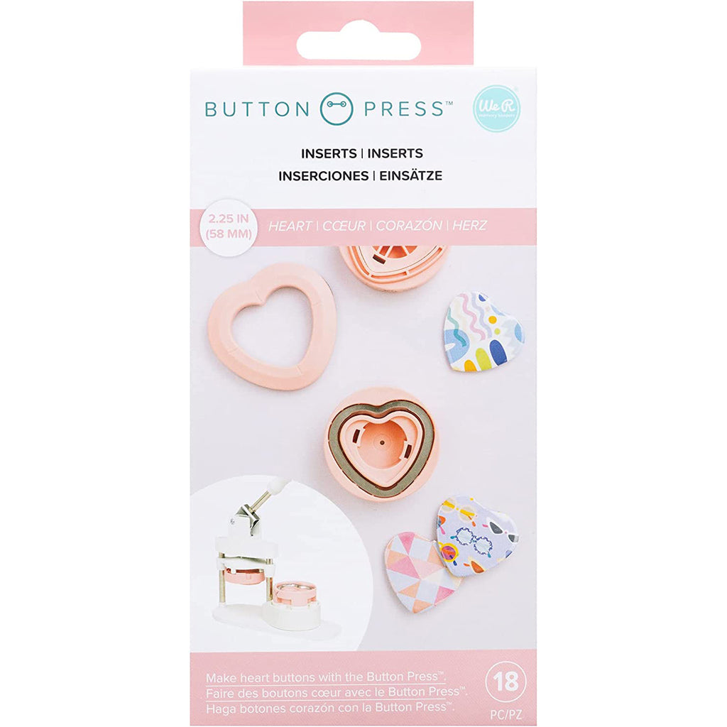 We R Button Press Heart 25mm, 18pc