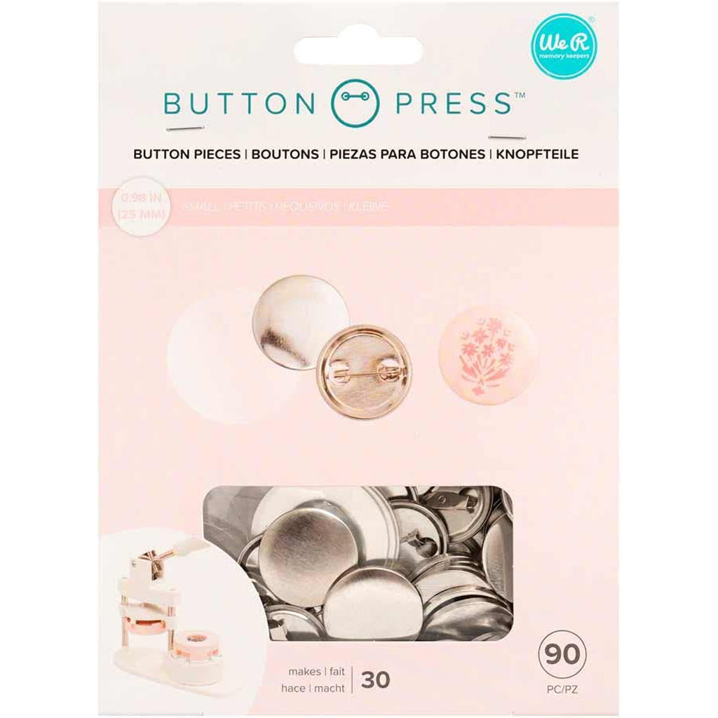 We R Button Press Pin Back Refill Small, 30 Pins