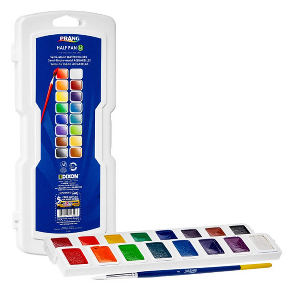 Watercolor Pans Square Assorted Set of 16 colors