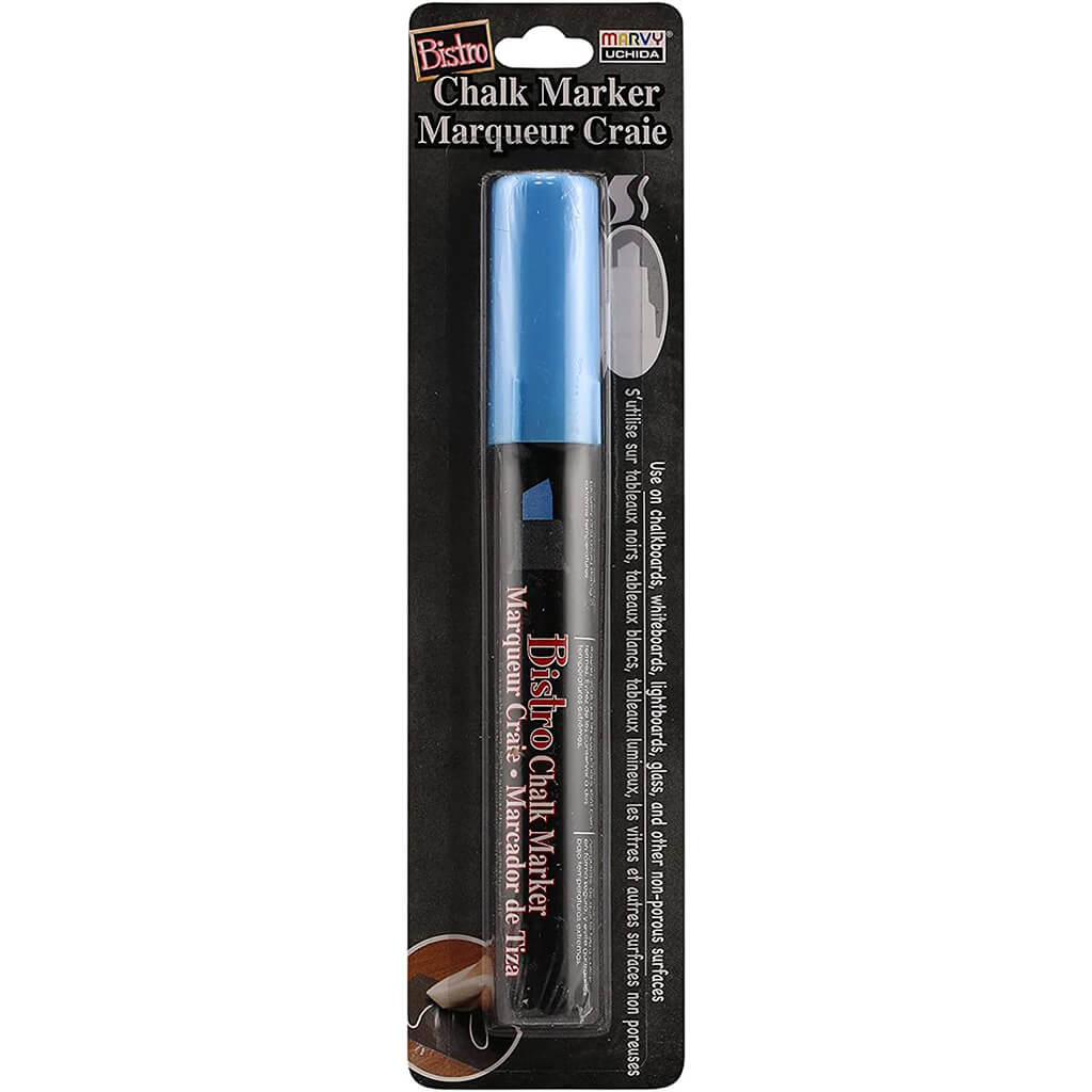 Bistro Chalk Marker Chisel Tip Fluorescent Blue