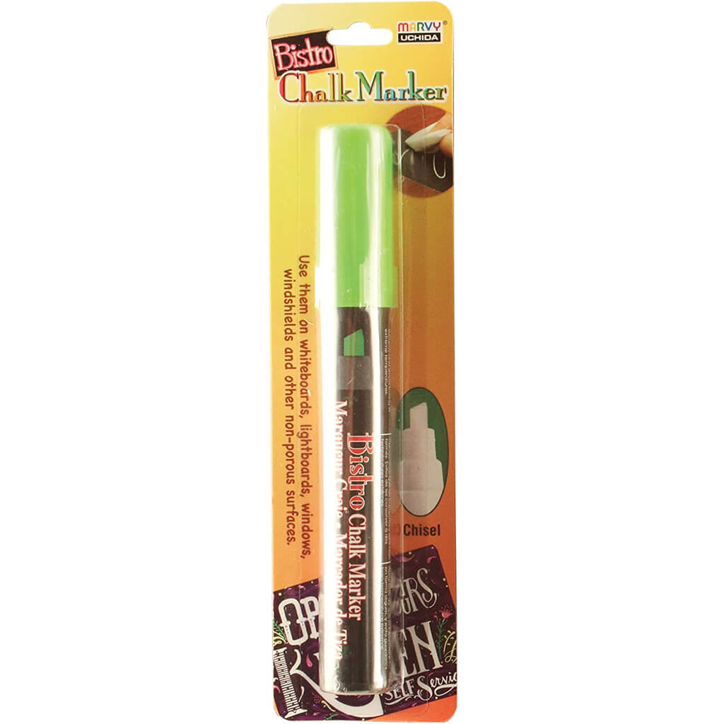 Bistro Chalk Marker Chisel Tip Fluorescent Green