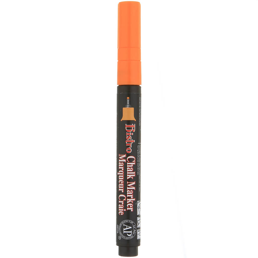 Bistro Chalk Marker Extra Fine Fluorescent Orange