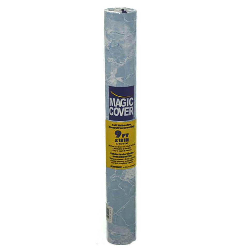 Magic Cover Marble Baby Blue, 18in x 9ft