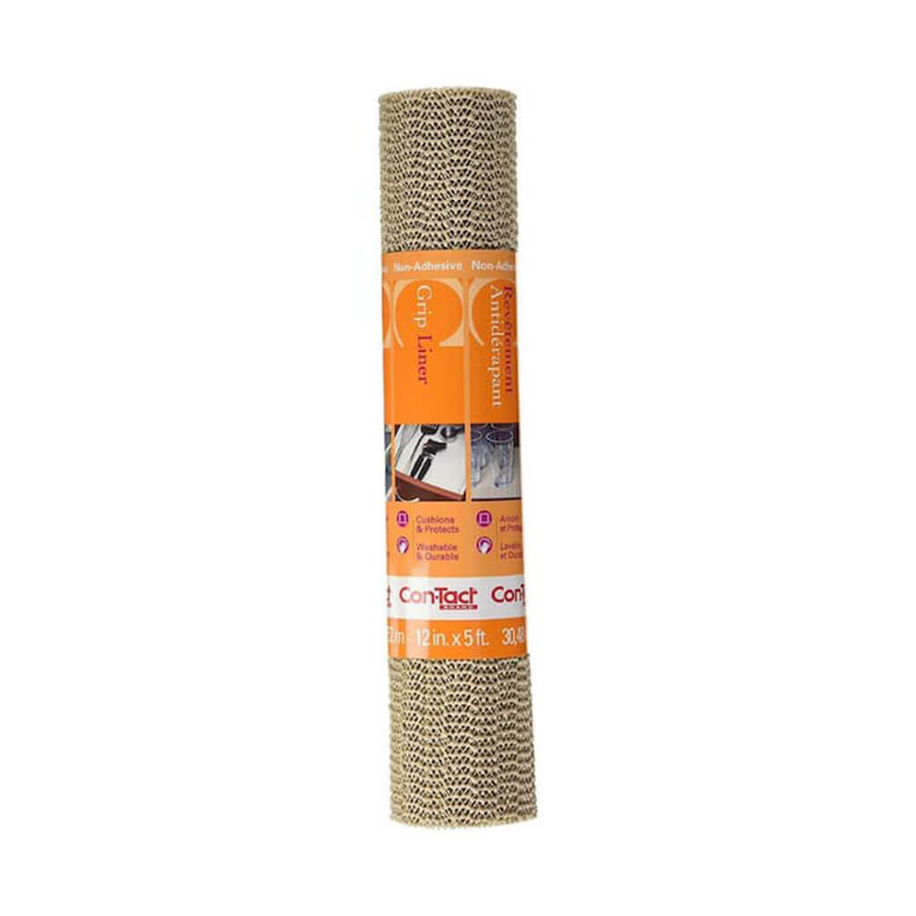 Con-Tact Taupe Grip Liner, 12in x 5ft