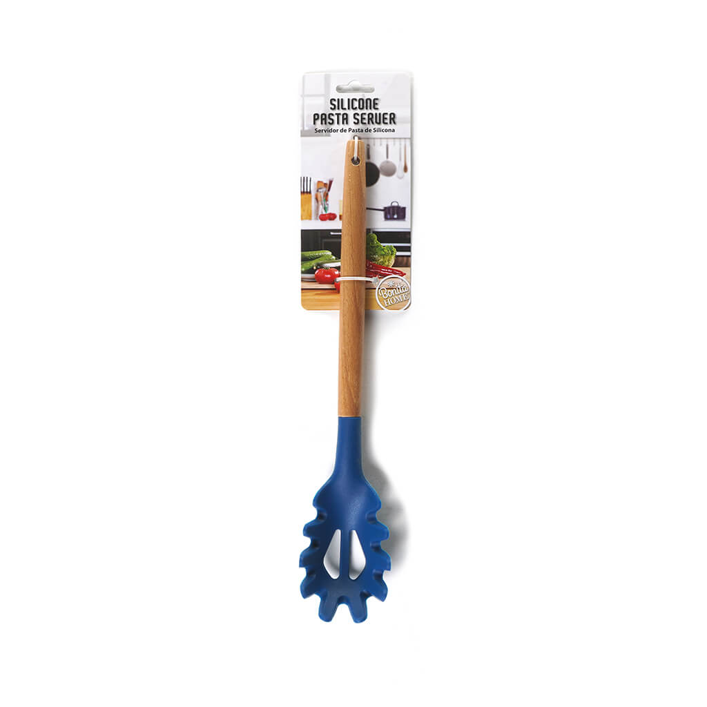 Silicone Pasta Server Blue, 12.5in