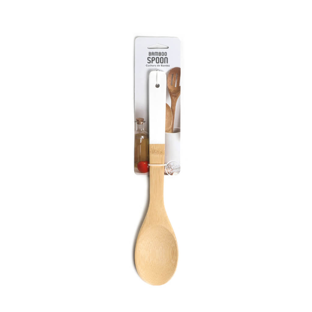 Bamboo Spoon White, 11.75in