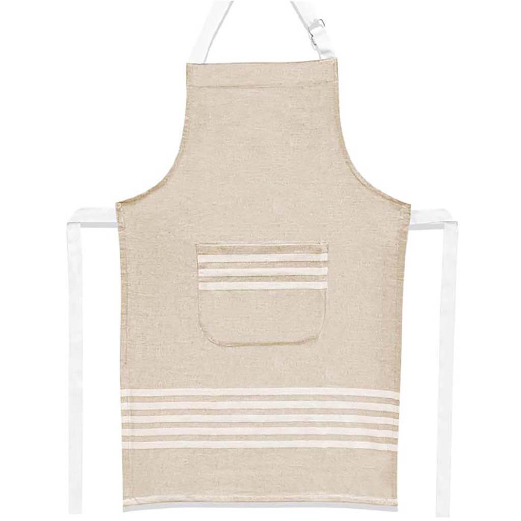 Cotton Apron with Pocket Beige, 21in x 30in