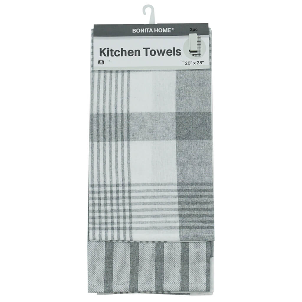 Kitchen Towel 2pc White Melange