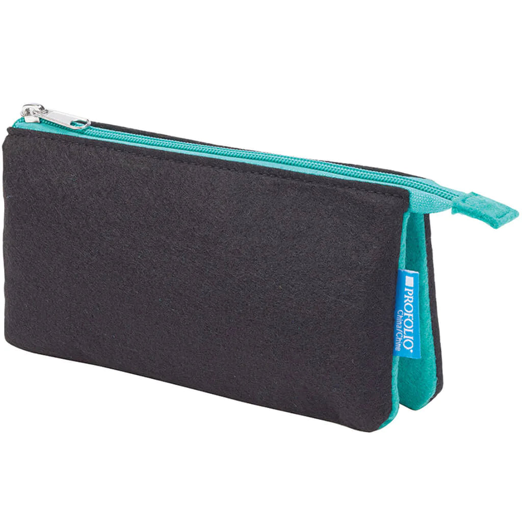 Itoya Profolio Midtown Pouch Black/Wintergreen 5in x 9in