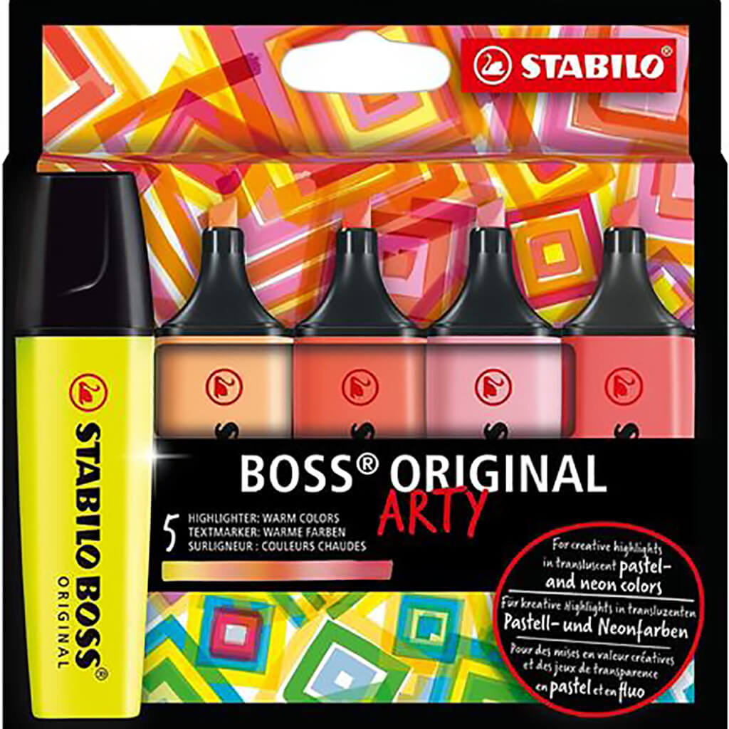 Boss Original Arty Warm Highlighter Set, 5 Colors