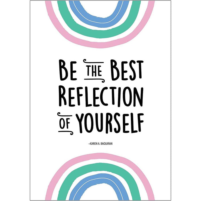 Be the Best Reflection of Yourself Rainbow Doodles Poster