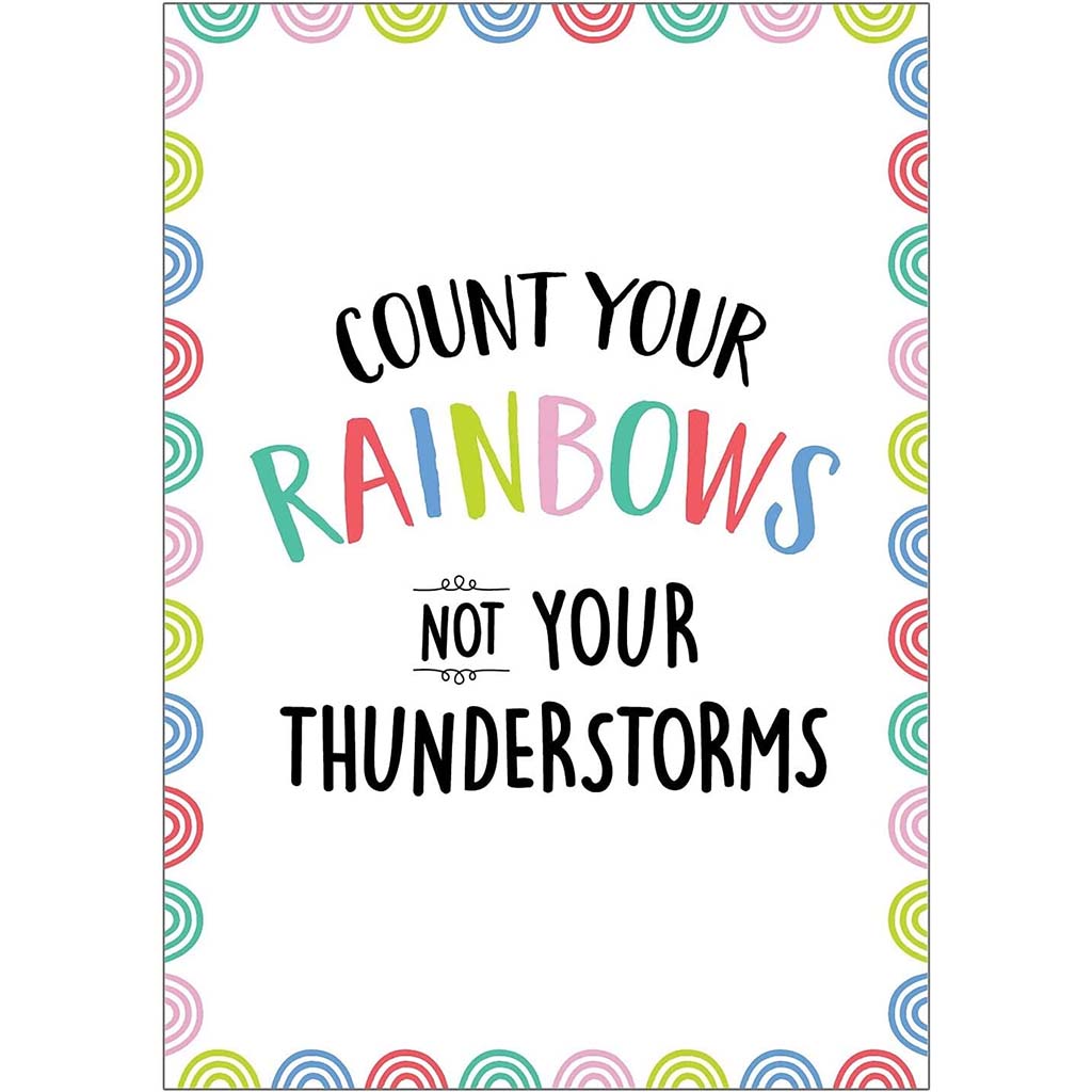 Count Your Rainbows... Rainbow Doodles Poster