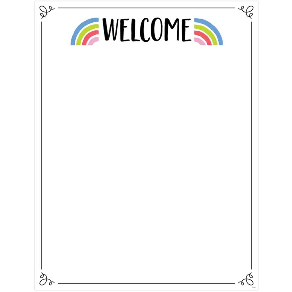 Welcome Rainbow Doodles Chart