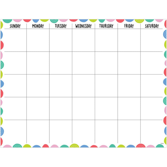Rainbow Doodles Calendar Chart